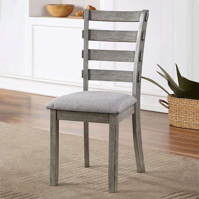 Laquila CM3542GY-SC-2PK Gray Rustic Side Chair (2/Box) By Furniture Of America - sofafair.com