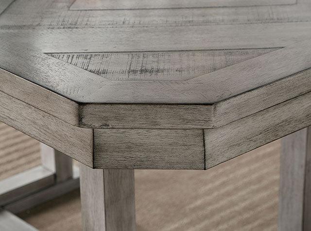 Laquila CM3542GY-T Gray Rustic Dining Table By Furniture Of America - sofafair.com