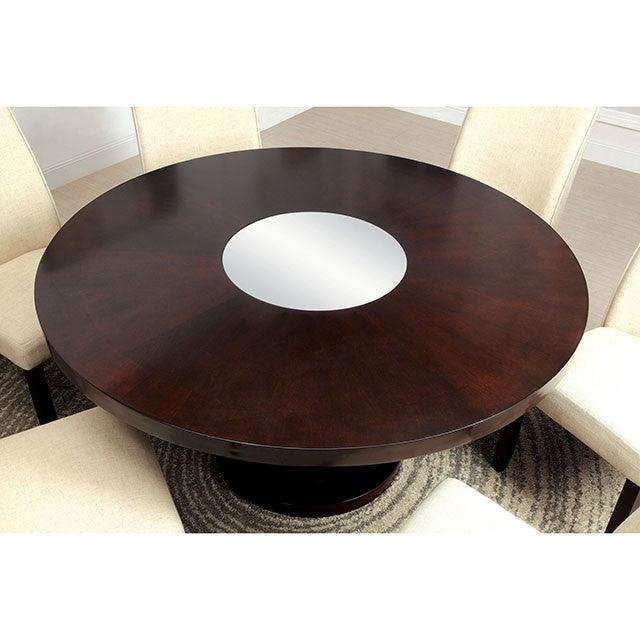 Round Dining Table by Furniture Of America Cimma CM3556T Espresso Contemporary - sofafair.com