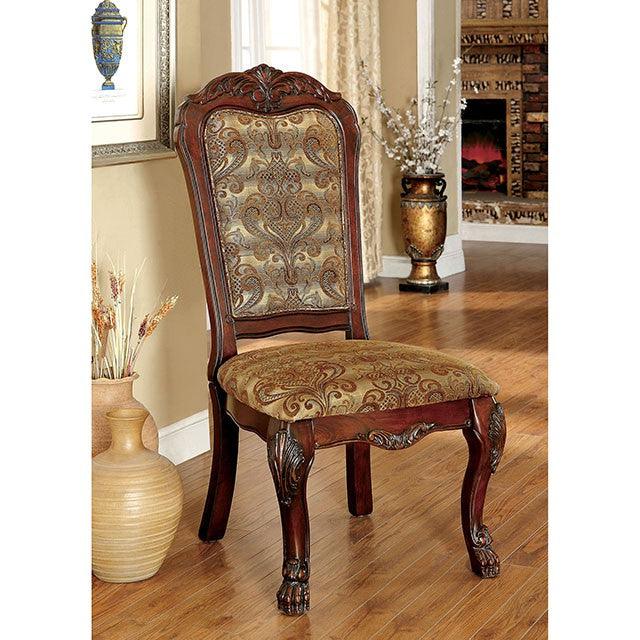 Medieve CM3557CH-SC-2PK Brown/Cherry Traditional Side Chair (2/Box) By Furniture Of America - sofafair.com
