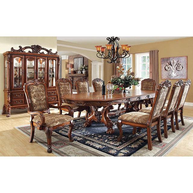 Medieve CM3557SC-2PK Antique Oak/Brown Traditional Side Chair (2/Box) By Furniture Of America - sofafair.com