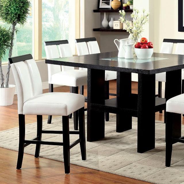 Luminar CM3559PT Black Contemporary Counter Ht. Table By Furniture Of America - sofafair.com
