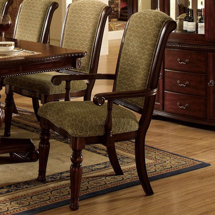 Majesta CM3561AC-2PK Dark Cherry Traditional Arm Chair (2/Box) By furniture of america - sofafair.com