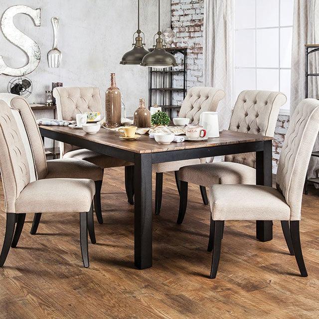 Marshall CM3564T Rustic Oak Rustic Dining Table By Furniture Of America - sofafair.com
