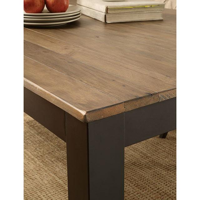 Marshall CM3564T Rustic Oak Rustic Dining Table By Furniture Of America - sofafair.com