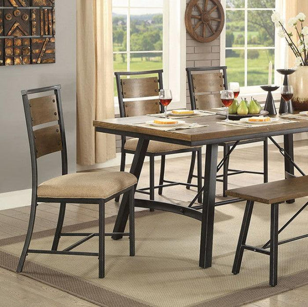 Marybeth CM3572T Weathered Gray Industrial Dining Table By furniture of america - sofafair.com