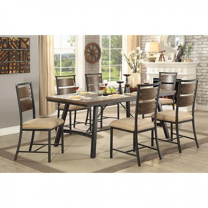 Marybeth CM3572T Weathered Gray Industrial Dining Table By furniture of america - sofafair.com
