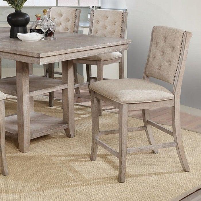 Ledyard CM3576PC Rustic Natural Tone Rustic Counter Ht. Side Chair (2/Ctn) By furniture of america - sofafair.com