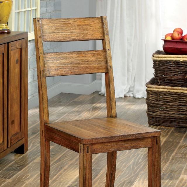 Frontier CM3603SC-2PK Dark Oak Rustic Side Chair (2/Box) By Furniture Of America - sofafair.com