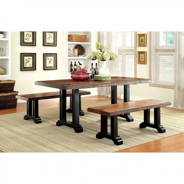 Gregory CM3605T Tobacco Oak Industrial Dining Table By furniture of america - sofafair.com