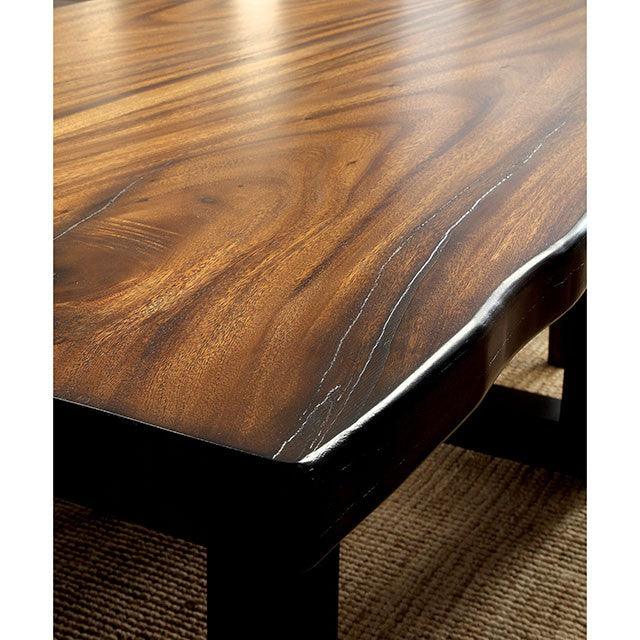 Maddison CM3606T Tobacco Oak/Black Industrial Dining Table By Furniture Of America - sofafair.com