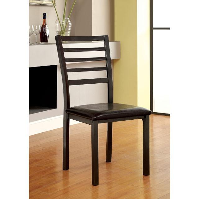Colman CM3615SC-4PK-KD Black Transitional Side Chair (4/Box) By Furniture Of America - sofafair.com