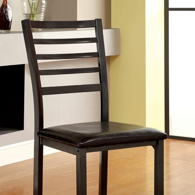 Colman CM3615SC-4PK-KD Black Transitional Side Chair (4/Box) By Furniture Of America - sofafair.com
