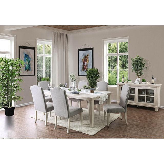 Daniella CM3630T Antique White/Gray Transitional Dining Table By Furniture Of America - sofafair.com