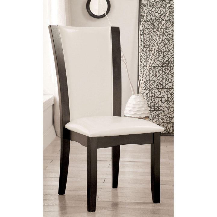 Manhattan CM3710GY-SC-2PK Gray/White Contemporary Side Chair (2/Box) By Furniture Of America - sofafair.com