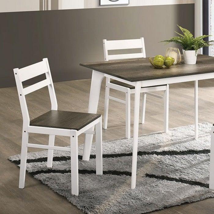 Debbie CM3714GY-T-5PK Gray/White Transitional 5 Pc. Dining Table Set By furniture of america - sofafair.com