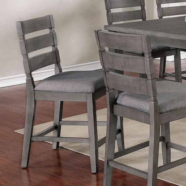 Viana CM3716PC Gray/Light Gray Transitional Counter Ht. Side Chair (2/Ctn) By Furniture Of America - sofafair.com