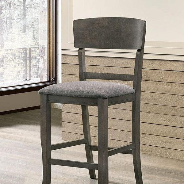 Stacie CM3733GY-PC-2PK Gray Transitional Counter Ht. Chair (2/Ctn) By Furniture Of America - sofafair.com