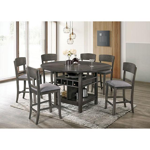 Stacie CM3733GY-RPT Gray Transitional Counter Ht. Table By Furniture Of America - sofafair.com