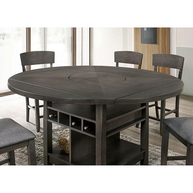 Counter Ht. Table by Furniture Of America Stacie CM3733GY-RPT Gray Transitional - sofafair.com