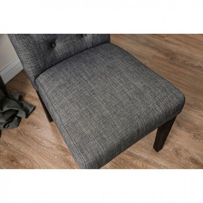 Alfred CM3735GY-SC Antique Black/Gray Rustic Side Chair (2/Ctn) By furniture of america - sofafair.com