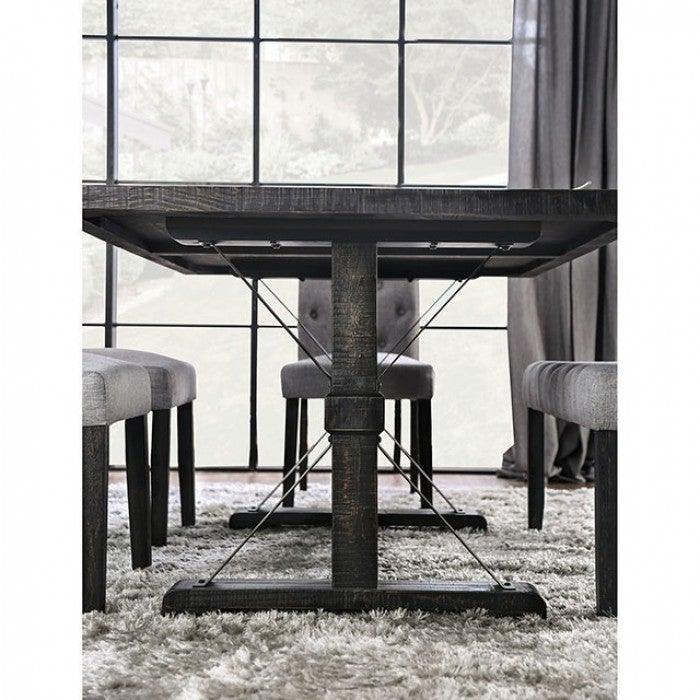 Alfred CM3735T Antique Black Rustic Dining Table By furniture of america - sofafair.com