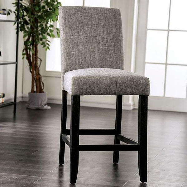 Brule CM3736LG-PC Light Gray Transitional Counter Ht. Side Chair (2/Ctn) By Furniture Of America - sofafair.com
