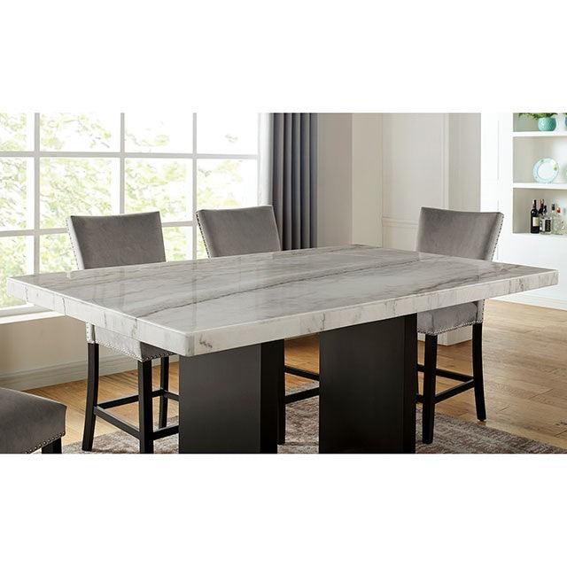 Kian CM3744PT White/Black Contemporary Counter Ht. Table By Furniture Of America - sofafair.com
