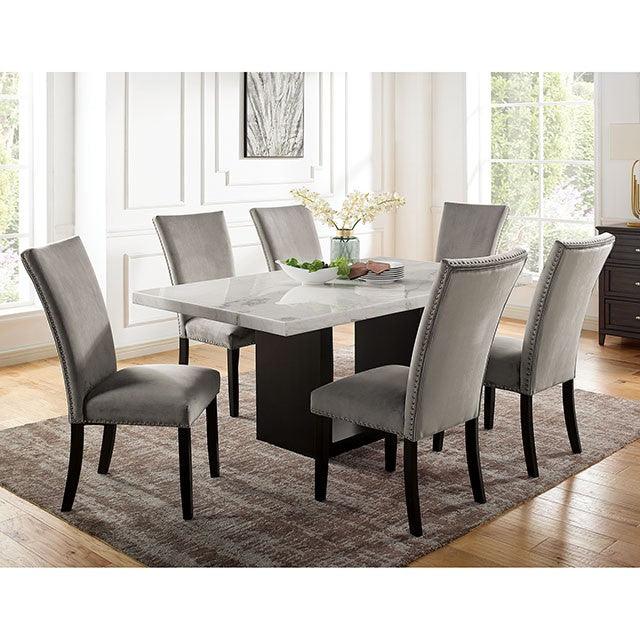Kian CM3744T White/Black Contemporary Dining Table By Furniture Of America - sofafair.com