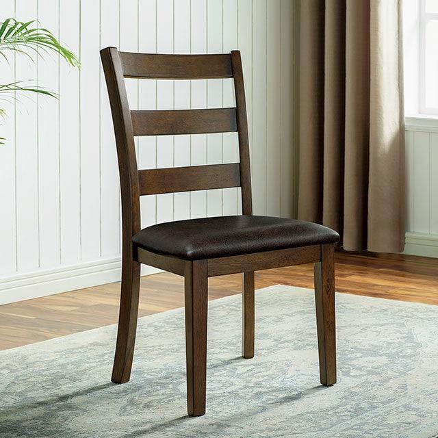 Gracefield CM3770T-3PK Walnut/Dark Brown Transitional 3 Pc. Dining Table Set By furniture of america - sofafair.com