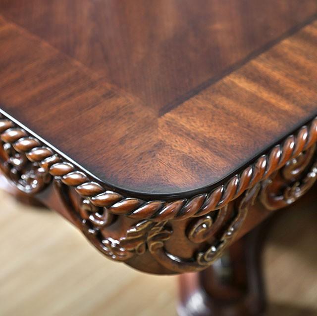 Lucie CM3788T Brown Cherry Traditional Dining Table By Furniture Of America - sofafair.com
