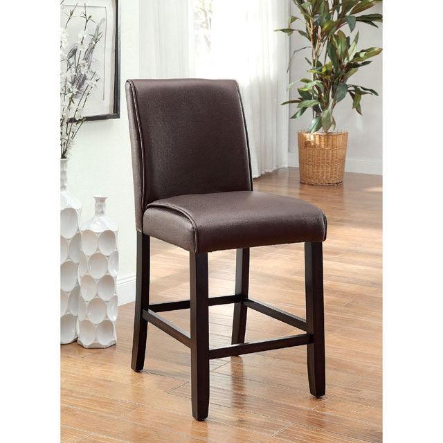 Gladstone CM3823PC-2PK Dark Walnut Transitional Counter Ht. Chair (2/Box) By Furniture Of America - sofafair.com