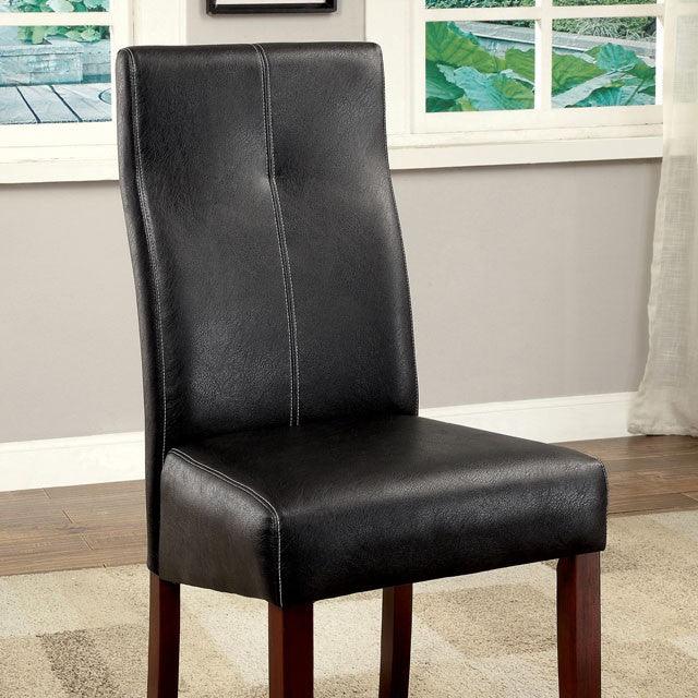 Bonneville CM3824SC-2PK Brown Cherry/Black Transitional Side Chair (2/Box) By Furniture Of America - sofafair.com