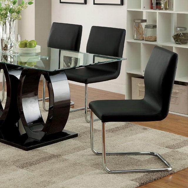 Lodia CM3825BK-T Black Contemporary Dining Table By Furniture Of America - sofafair.com