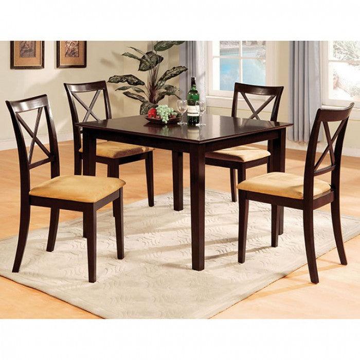 Melbourne CM3838DK-T Espresso Transitional 38" Square Dining Table By furniture of america - sofafair.com