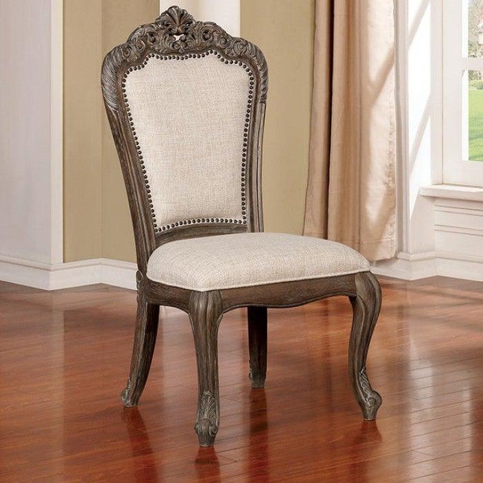Charmaine CM3856SC Antique Brushed Gray Rustic Side Chair (2/Ctn) By furniture of america - sofafair.com