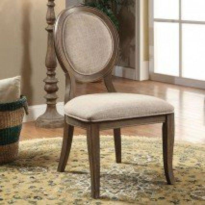 Kathryn CM3872RT Rustic Dark Oak Transitional Round Dining Table By furniture of america - sofafair.com