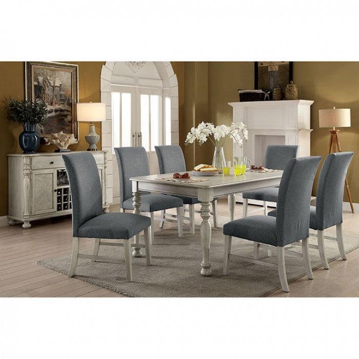 Siobhan CM3872WH-T Antique White Transitional Dining Table By furniture of america - sofafair.com