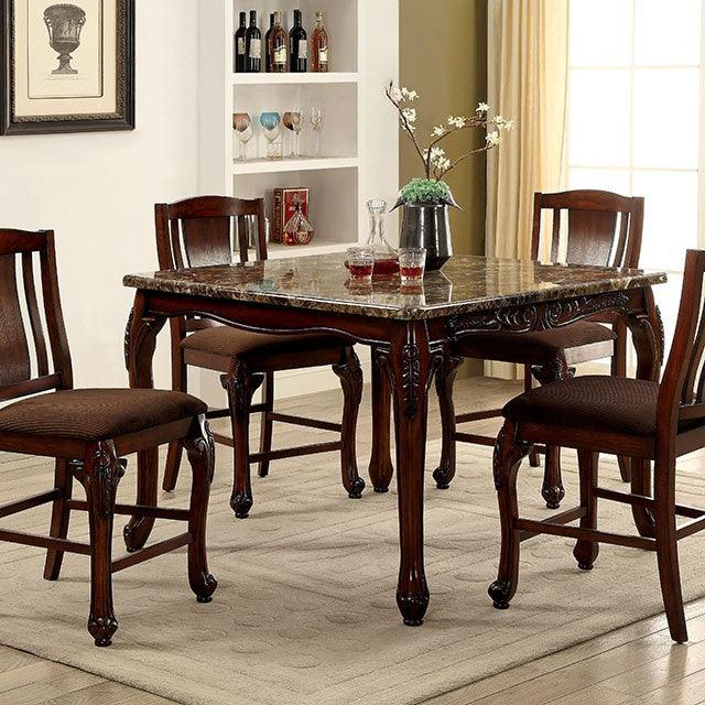 Johannesburg CM3873PT Brown Cherry Traditional Counter Ht. Table By furniture of america - sofafair.com