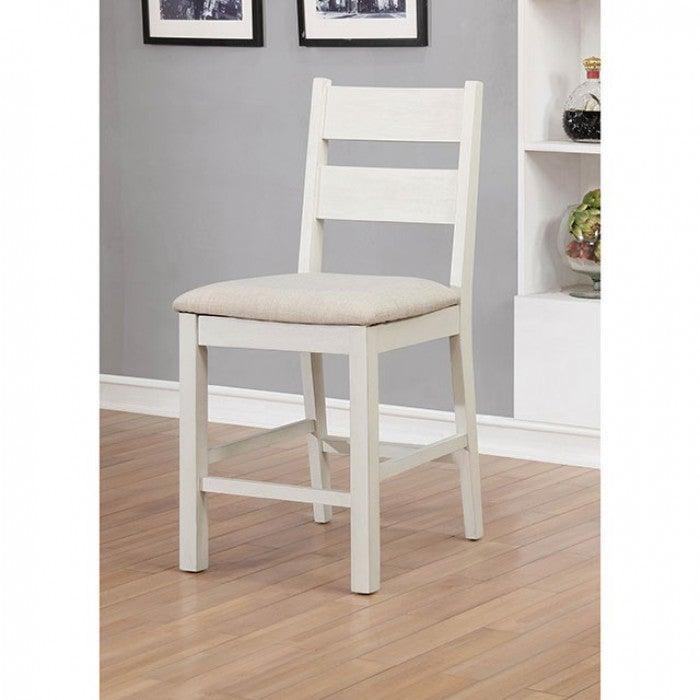 Glenfield CM3882PC WireBrushed Cream Transitional Counter Ht. Chair (2/Ctn) By furniture of america - sofafair.com