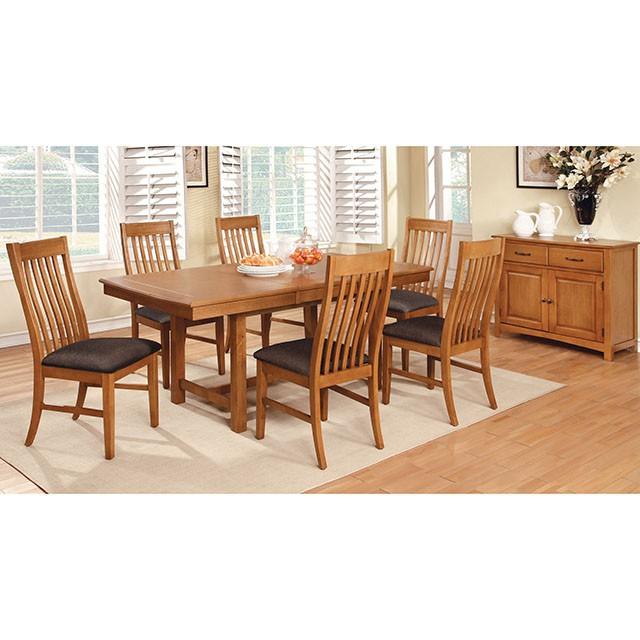 Oaks CM3883T Oak Transitional Dining Table By Furniture Of America - sofafair.com