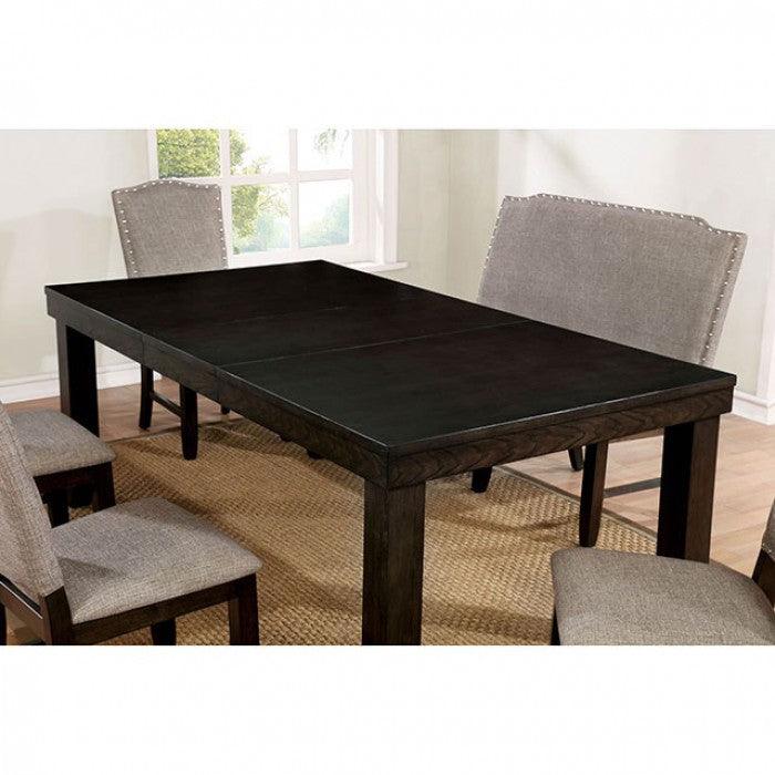 Teagan CM3911T Dark Walnut/Gray Transitional Dining Table By furniture of america - sofafair.com
