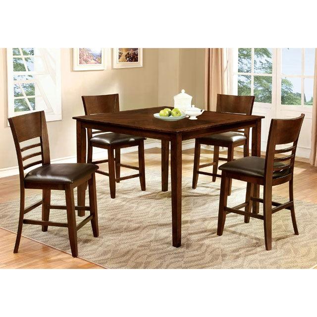 Hillsview CM3916PT-5PK Brown Cherry Transitional Dining Table Set By Furniture Of America - sofafair.com