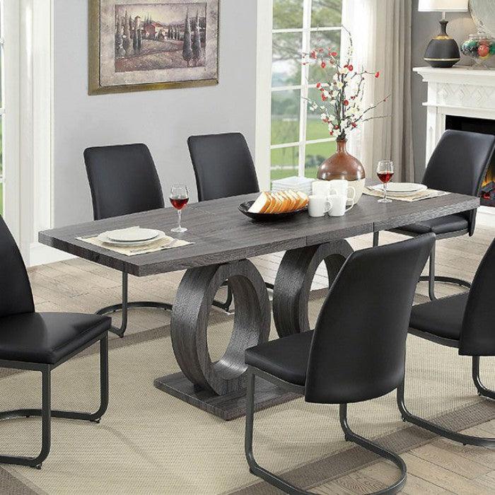 Saskia CM3918T Gray Contemporary Dining Table By furniture of america - sofafair.com