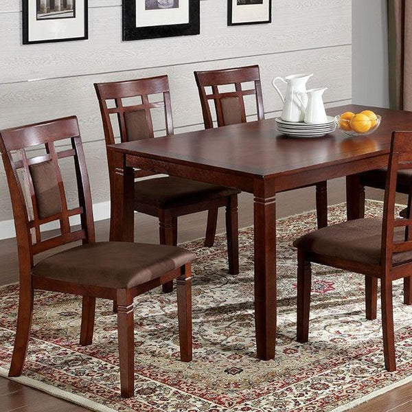Montclair CM3930T-7PK Dark Cherry/Brown Transitional 7 Pc. Dining Table Set By Furniture Of America - sofafair.com