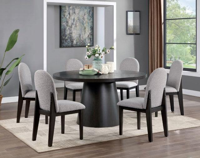 Orland CM3949WN-RT Dark Walnut/Gray Contemporary Dining Table By Furniture Of America - sofafair.com
