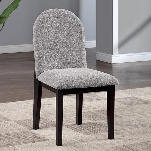 Orland CM3949WN-SC-2PK Dark Walnut/Gray Contemporary Side Chair By Furniture Of America - sofafair.com