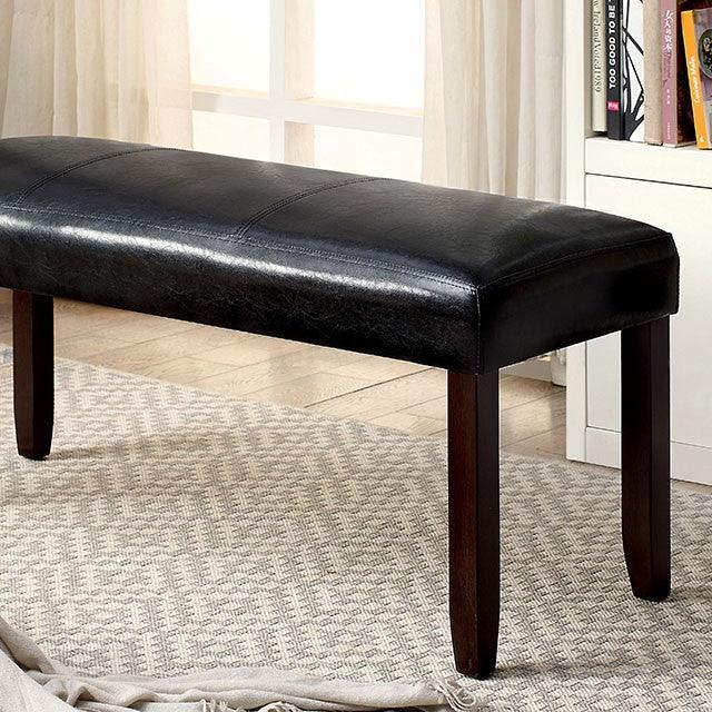 Brent CM3984DK-BN Dark Cherry/Espresso Transitional Bench By Furniture Of America - sofafair.com