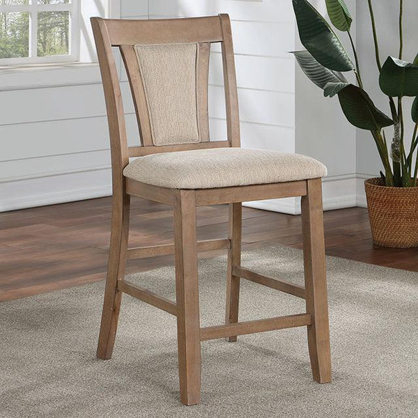 Upminster CM3984NT-PC-2PK Natural Tone/Beige Transitional Chair (2/Ctn) By Furniture Of America - sofafair.com