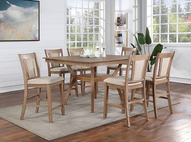 Upminster CM3984NT-PC-2PK Natural Tone/Beige Transitional Chair (2/Ctn) By Furniture Of America - sofafair.com